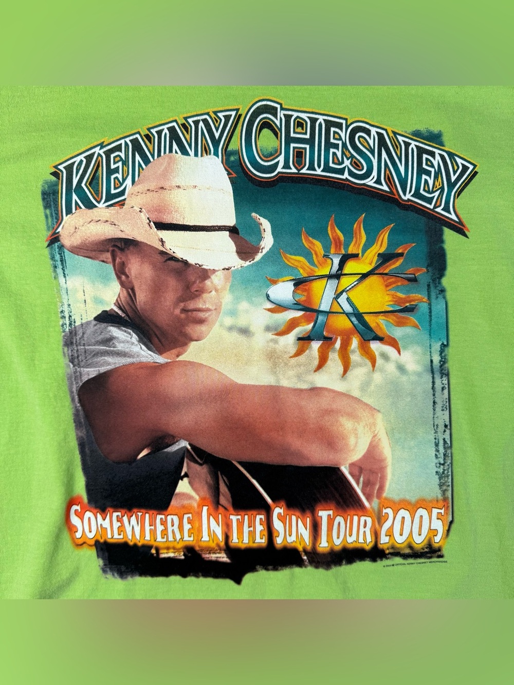 Kenny Chesney T-Shirt Size Large Somewhere in the Sun Tour 2005 2000s Tour Tee